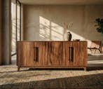 Luxe Japandi dressoir | Massief rain tree wood | 198 cm |, Japandi, 150 tot 200 cm, Nieuw, Ophalen of Verzenden