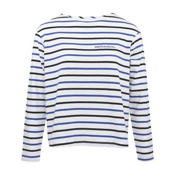 Semicouture • gestreept shirt • L, Semicouture, Verzenden, Wit, Maat 42/44 (L)