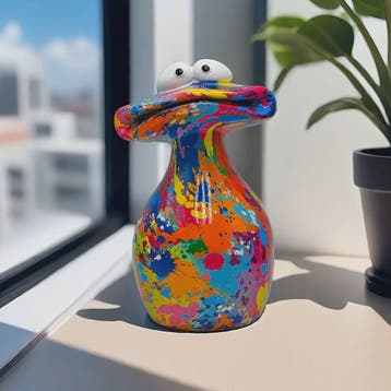 Karakteristieke Kikker Resin Figuur - Vrolijke Decoratie voo, Dieren en Toebehoren