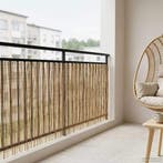vidaXL Tuinhek Gecarboniseerd riet 500 x 100 cm, Tuin en Terras, Schuttingen, Verzenden, Nieuw