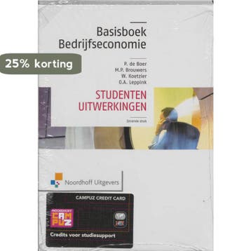 Basisboek Bedrijfseconomie - uitwerkingen - P. de Boer, Verzenden, Gelezen, P. de Boer