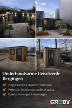 Onderhoudsarme geïsoleerde bergingen, verandas, tuinkamers, 200 tot 400 cm, 3 ramen of meer, 250 tot 500 cm, Schuur