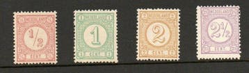 Nederland 1876/1894 - Cijferzeges oude druk met 2, Postzegels en Munten, Gestempeld