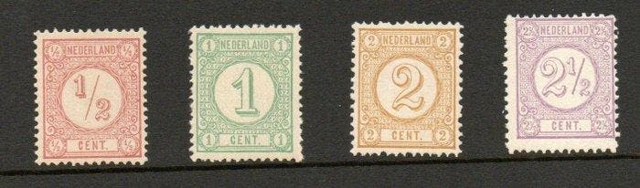 Nederland 1876/1894 - Cijferzeges oude druk met 2, Postzegels en Munten, Postzegels | Nederland