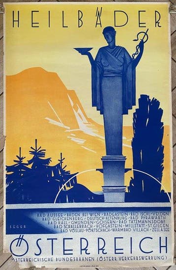 Josef Seger - Rare Original Vintage Heilbader Osterreich Art