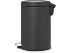 Brabantia NewIcon - Prullenbak - 12 liter - Mineral Infinite, Verzenden, Zo goed als nieuw