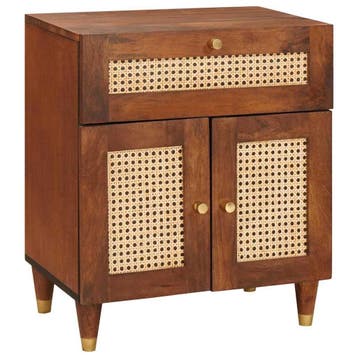 vidaXL Nachtkastjes 50 x 33 x 60 cm Massief Mango Hout, Minder dan 45 cm, Verzenden, Nieuw, 55 tot 70 cm