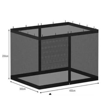 Insectennet 4 x 3 x 2 m - 2 ritsen, Ophalen of Verzenden, Nieuw