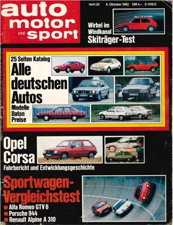 1982 AUTO MOTOR UND SPORT 20 DUITS, Nieuw, Author