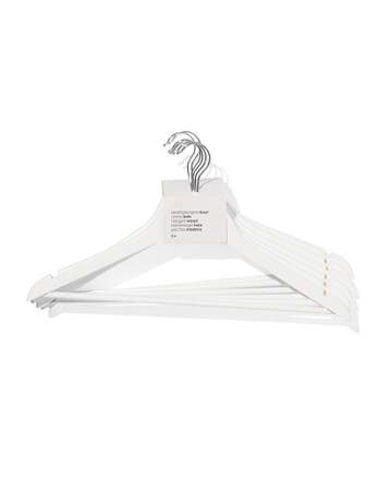 HEMA Kledinghangers wit hout - 6 stuks, Huis en Inrichting, Verzenden, Nieuw