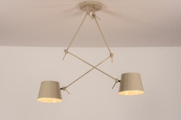 Rietveld Hanglampen - Beige, Zand - Metaal, Verzenden, Nieuw