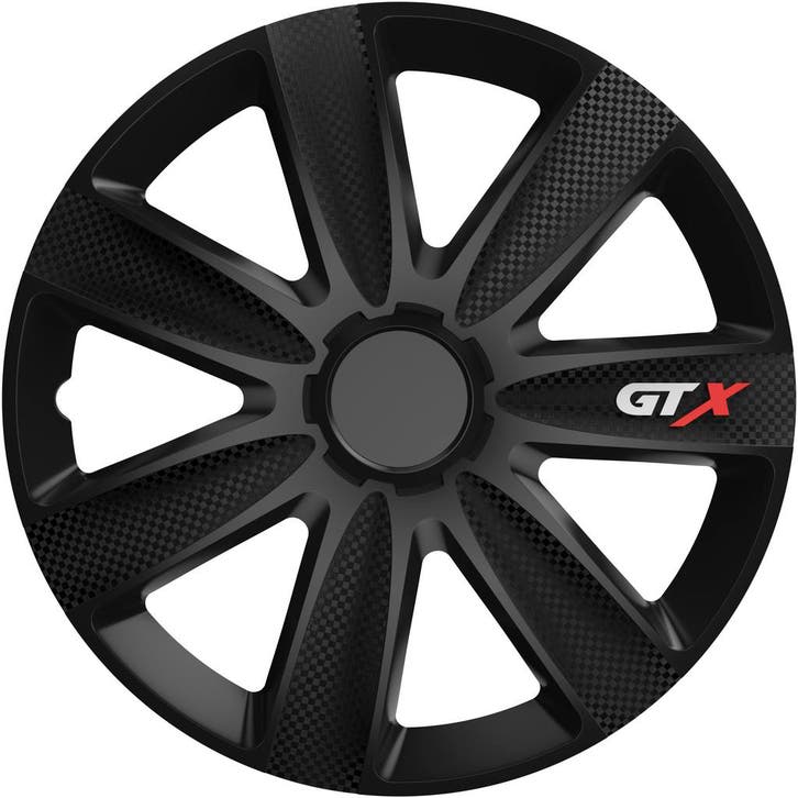 Wieldoppen  GTX Carbon Zwart 14 inch, Auto diversen, Wieldoppen, Verzenden