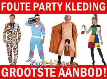 Foute kleding nodig? Enorm aanbod Foute Party Kleding, Ophalen of Verzenden, Nieuw, Kostuum, Carnaval
