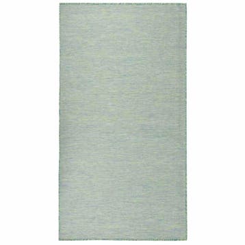 vidaXL Buitenkleed platgeweven 80x150 cm turquoise, Verzenden, Nieuw