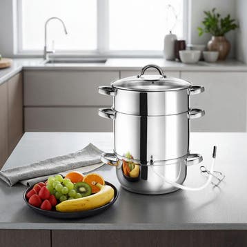 Sappan 15 liter gemaakt van RVS AISI 430 Ø 26cm - zilver, Verzenden, Nieuw