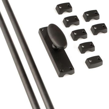 Raamespagnolet set 300cm - zwart, Verzenden, Nieuw