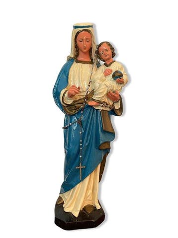Beeld, Madonna met kind - 49 cm - Gips
