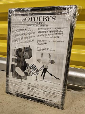 Veiling schema, Affiche, Gesigneerd Appel, 1985, Nieuw