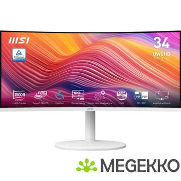 MSI Modern MD342CQPW 34  Wide Quad HD 120Hz VA Curved USB-C, Verzenden, Nieuw, MSI