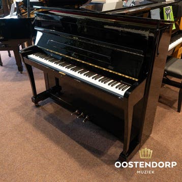 Petrof P118 G1 PE messing piano - 592458, Zo goed als nieuw, Zwart