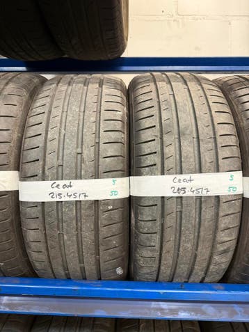 215-45-17 Ceat Zomerbanden 5mm Incl Montage 215 45 17, Ophalen, 17 inch, Band(en), Personenwagen