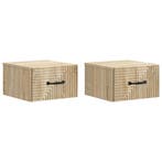 vidaXL Wandbeugel Bedkast 2 pcs Sonoma Eiken 34,5 x 33 x 20, Minder dan 45 cm, Verzenden, Nieuw, Minder dan 55 cm