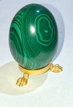 Figuur - Huevo de malaquita pulido - Malachiet, Steen