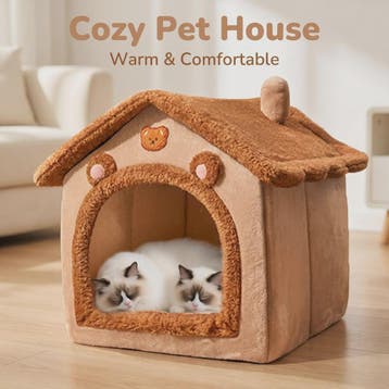 Zacht & Warm Beer-Huisje Bed voor Katten en Kleine Honden -, Verzenden, Nieuw