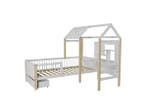 Veiling - Kinderbed Yari - Incl. Tafel en Lade - Wit / Natur, Nieuw