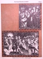 Parodie van de Schuttersmaaltijd op spotprent (Lithos), Verzenden