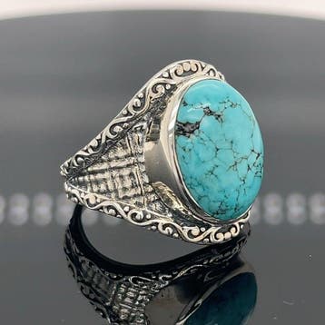 Zilver - Ring - turkoois