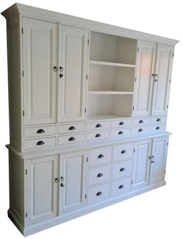 Buffetkast wit Baarn 250cm dichte deuren, Huis en Inrichting, Kasten | Buffetkasten, Ophalen of Verzenden, Nieuw