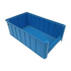 Stellingbak, 400x234x140 mm, blauw pp, gebruikt, Ophalen of Verzenden