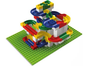 Hubelino Knikkerbaan - Baanelementen - 128dlg - Multicolor, Verzenden, Zo goed als nieuw