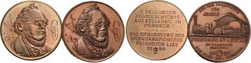 Lot = 2 Stueck medaille 1 1987 medaille von Helmut Koenig, Verzenden