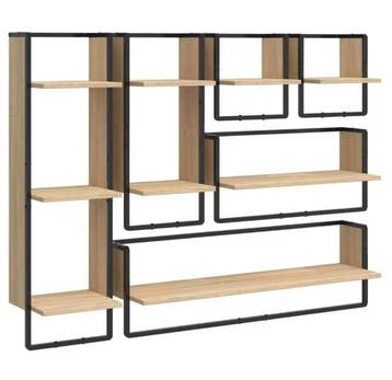 Set van 6 Wandplanken – Sonoma Eiken Wandrek Modern Design, Verzenden, Nieuw
