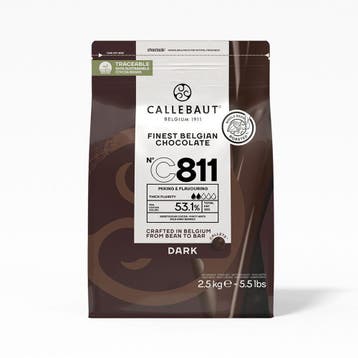 Callebaut - C811 Donkere chocolade callets 54,5%, Ophalen of Verzenden, Nieuw, Taarten of Cupcakes, Overige typen