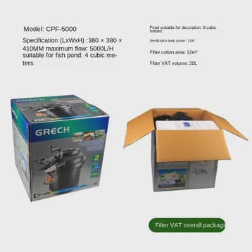 SUNSUN CPA Visvijver Filter Systeem met UV-lamp - Krachtige, Verzenden, Nieuw