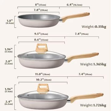 Keramische Koekenpan Anti-aanbak met Deksel Inductie 20-28cm, Verzenden, Nieuw