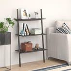 vidaXL Ladderrek met 3 schappen 64x34x116 cm zwart, Huis en Inrichting, Kasten | Boekenkasten, Verzenden, 100 tot 150 cm, Nieuw
