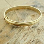 Massief gouden slavenarmband., Sieraden, Tassen en Uiterlijk, Armbanden, Ophalen of Verzenden, Gebruikt, Overige kleuren, Goud