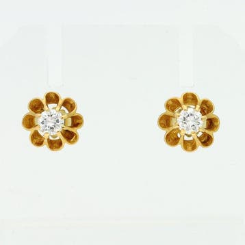 Oorbellen - 18 karaat Geel goud Diamant (Natuurlijk), Nieuw