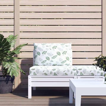 vidaXL Palletkussens 2 st bladpatroon oxford stof, Verzenden, Nieuw, Groen