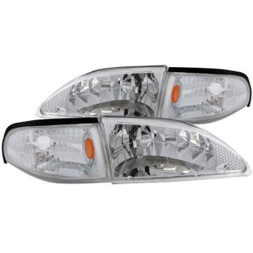 ANZO 1994-1998 Ford Mustang Crystal Headlights Chrome, Ophalen of Verzenden, Nieuw