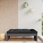 vidaXL Tuinvoetenbank 120x80 cm massief grenenhout grijs, Tuin en Terras, Tuinsets en Loungesets, Verzenden, Nieuw