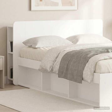 vidaXL Hoofdeinde kas Wit 135 x 18,5 x 80 cm Geconstrueerd, Verzenden, Nieuw, Wit, Hout