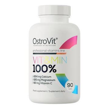 Ostrovit - Vit&Min 100% - 90 Vege Tabletten, Verzenden, Nieuw, Poeder of Drank