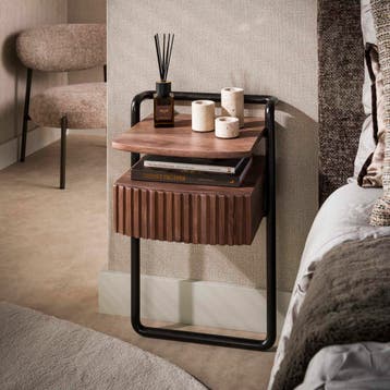 Nachtkastje Lizzya met 1 lade, Huis en Inrichting, Minder dan 45 cm, Verzenden, Nieuw, 55 tot 70 cm