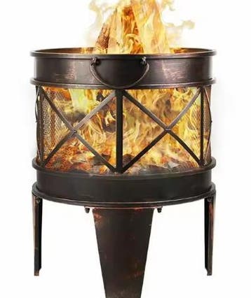 58x45cm Vuurmand antiek roestlook BBQ tuinhaard vonkbesch., Verzenden, Nieuw