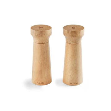 Houten Peper-Zout Molen Set 15 cm - 2 Stuks, Huis en Inrichting, Keuken | Keukenbenodigdheden, Nieuw